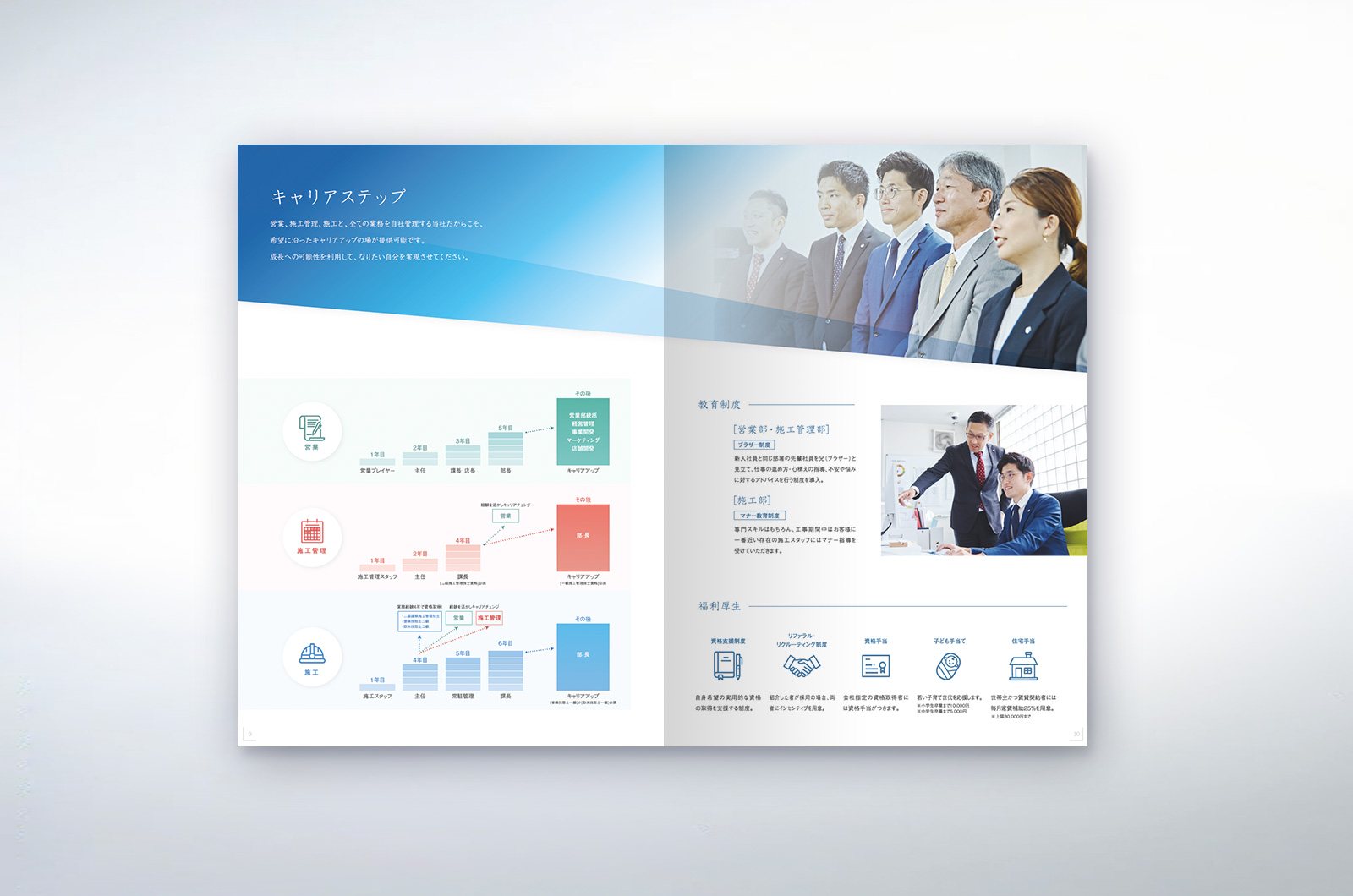 外壁塗装会社 採用案内冊子 制作物 7