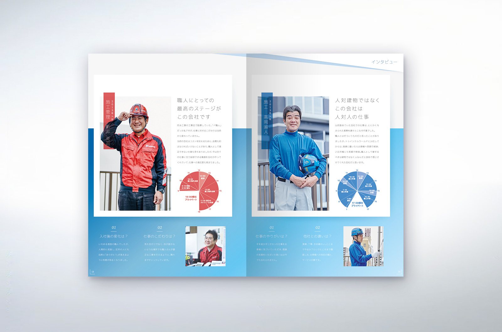 外壁塗装会社 採用案内冊子 制作物 9